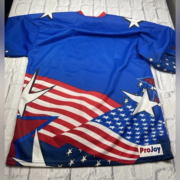 Vintage 90’s USA AOP Proy Joy Hockey Jersey Men’s Sz XL Limited Edition - Picture 9 of 11